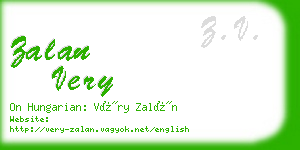 zalan very business card